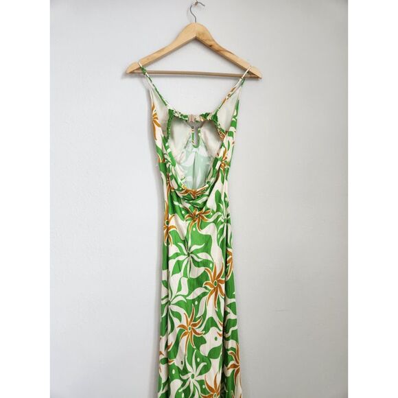 Astr‎ the Label Lysandra Dress Green Mustard Print | Size XS - Picture 6 of 9